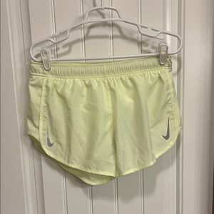 Nike Yellow Athletic Shorts Lightweight Elastic Waistband